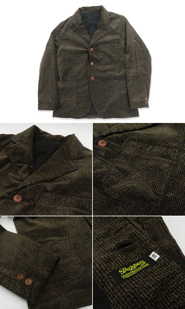 Dapper's ダッパーズ プリントコーデュロイ|テーラーワークジャケット
