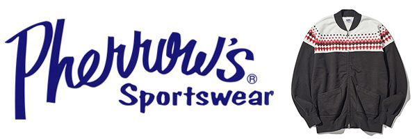 PHERROW'S フェローズ 長袖|裏毛|雪柄|フルジップスウェット『SNOW