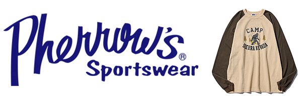 PHERROW'S フェローズ 長袖|ラグラン|ベースボールTシャツ『CAMP