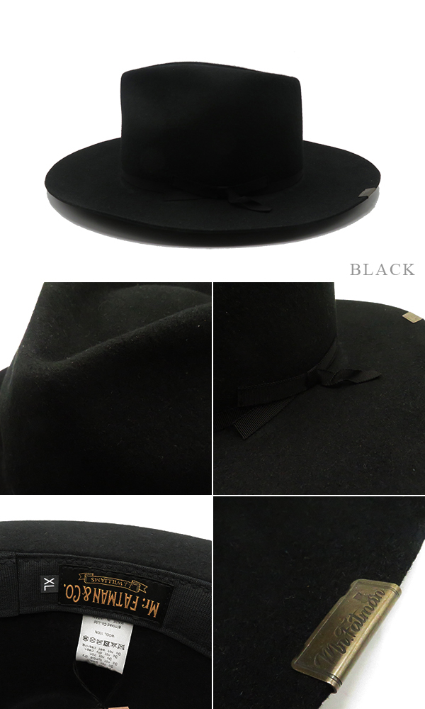 Mr. FATMAN ミスターファットマン J.J. WILLIAMS WOOL FEDORA