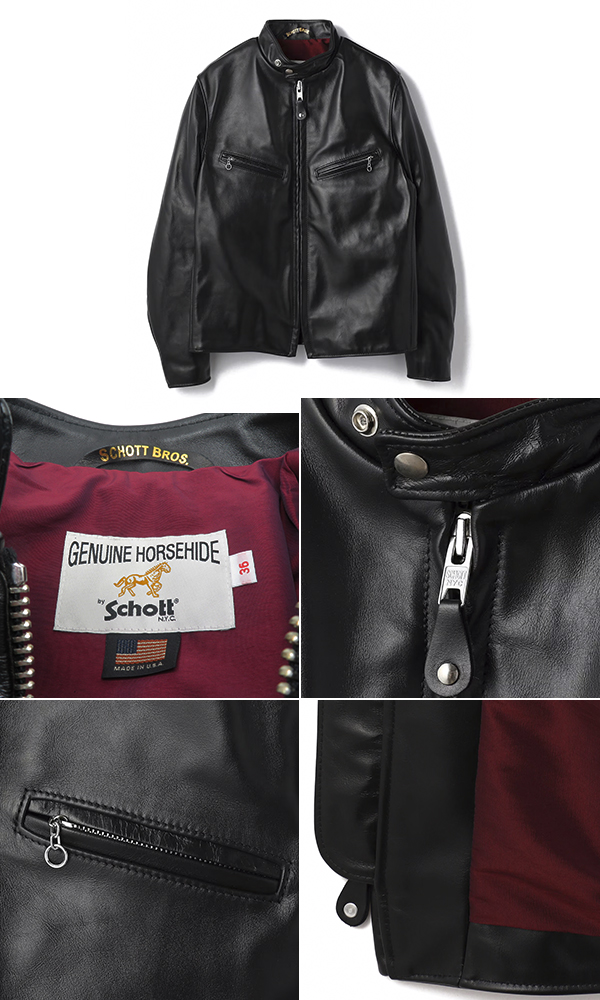 Schott ショット Made in USA|ホースレザー|ライダース|782-3950088