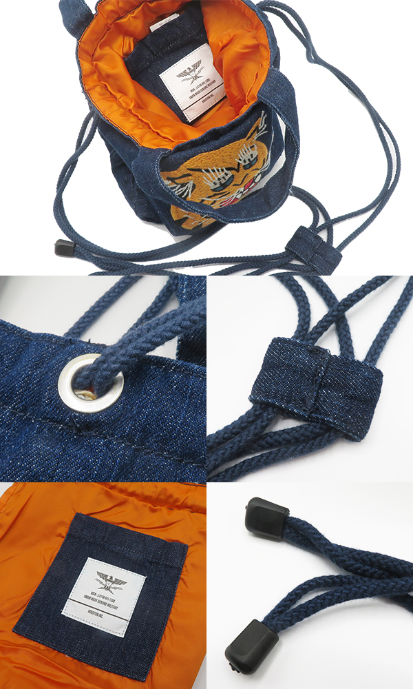 HOUSTON ヒューストン 刺繍|10oz.デニム|エフェクトバッグ『EMB