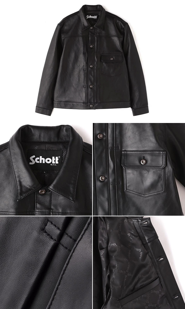 Schott N.Y.C ショット ラムレザー コーチジャケット レザー