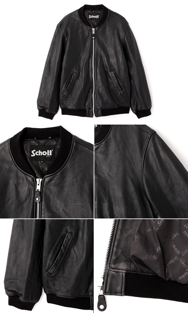 Schott ショット ベビーシープレザー|MA-1 Type|レザージャケット