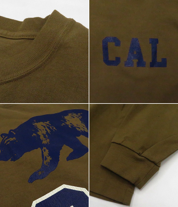 BARNS バーンズ 長袖|プリントTEE『16/- BD 天竺 JP MADE T-Shirt CAL