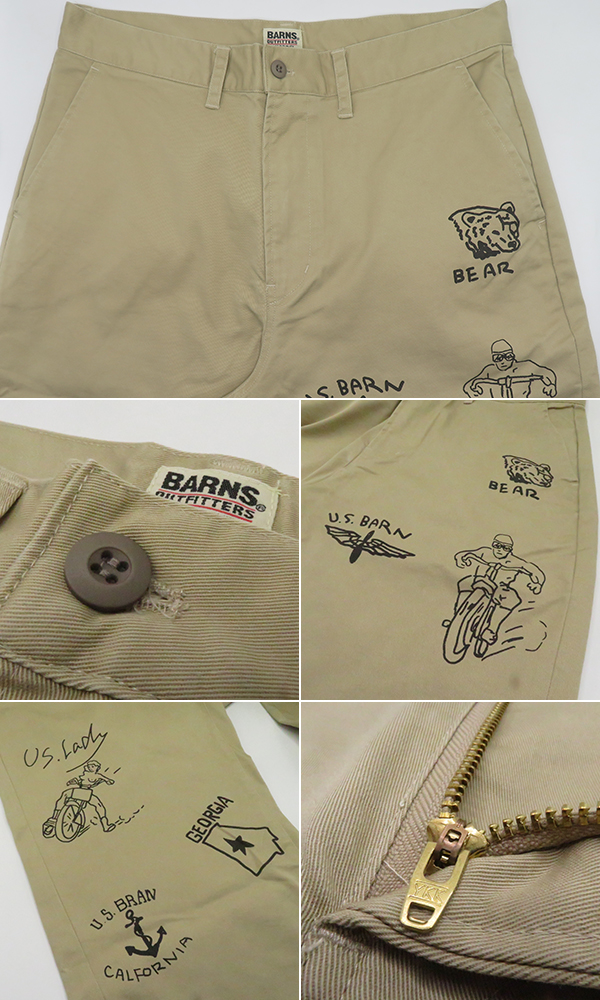 BARNS バーンズ T/C|チノパン|ワークパンツ『Autentic T/C Chino