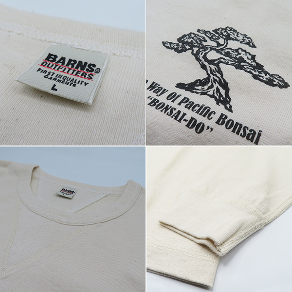 BARNS ユニオンスペシャル丸胴ガゼットロンTEE