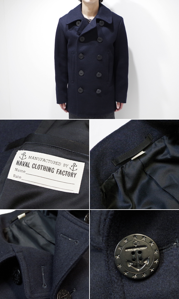 Pea Coat Naval Clothing Factory, Vintage Naval Clothing Factory Peacoat