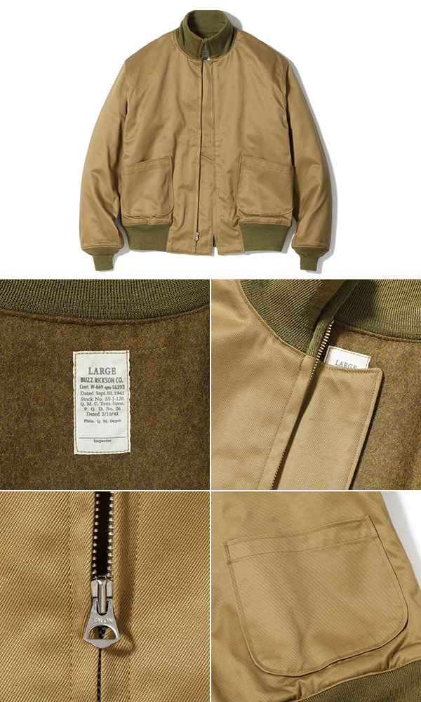 BUZZRICKSON’S バズリクソンズ コットンツイル|ウィンターコンバットジャケット『Type TANKERS PATCH POCKET BUZZ RICKSON CO.』【アメカジ・ミリタリー】BR15750 BUZZRICKSON'S バズリクソンズ コットンツイル|ウィンターコンバット