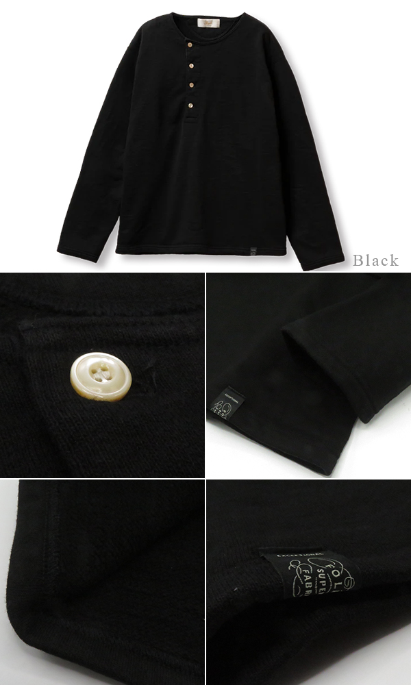 PREQUEL プリクエル 長袖|ヘンリーネック|スウェット『Henley