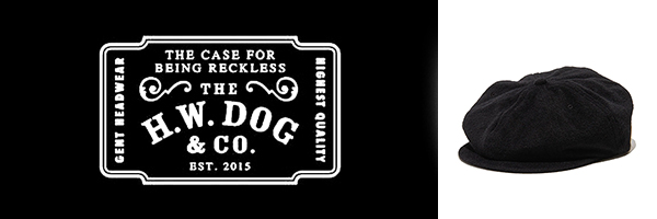 THE H.W DOG&CO. 黒 ウール キャスケット THE H.W.DOG&CO. / ザエイチダブリュードッグアンドコー THE