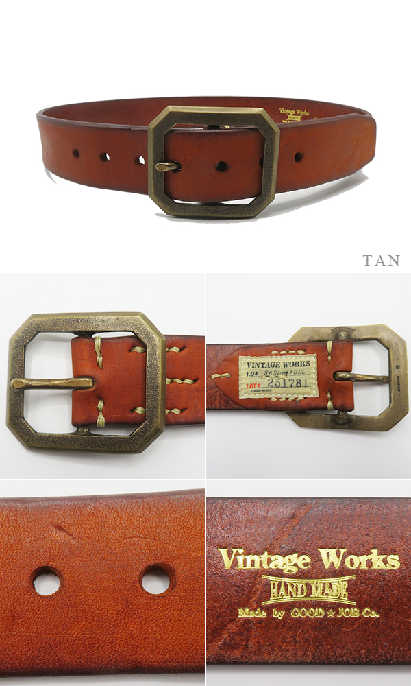 Vintage Works ハンドメイドレザーベルト