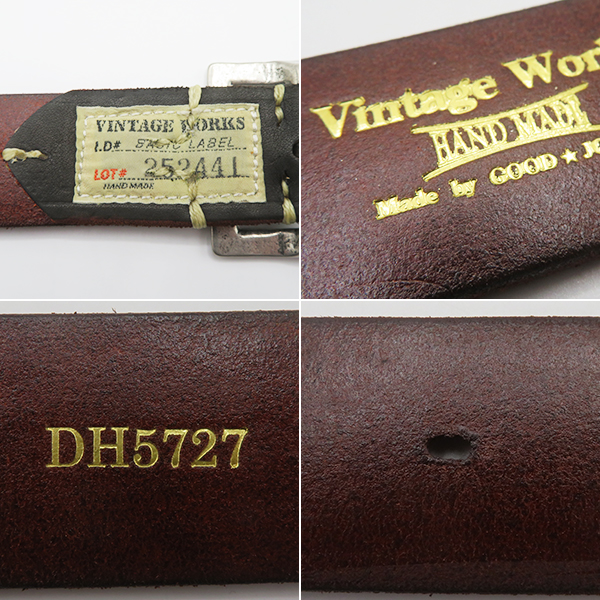 Vintage Works ハンドメイドレザーベルト