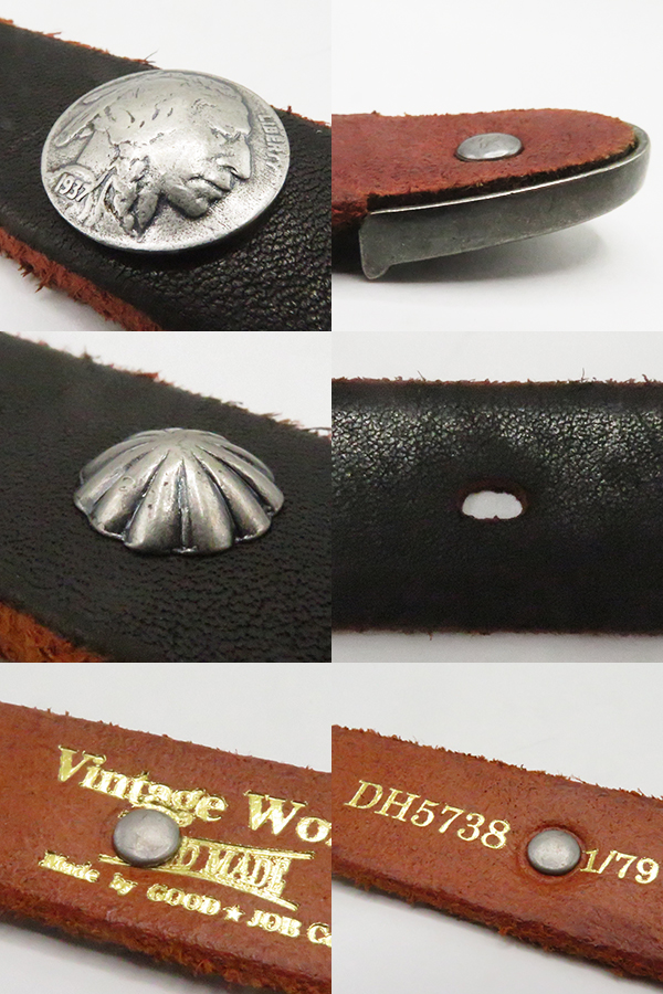 Vintage Works ハンドメイドレザーベルト