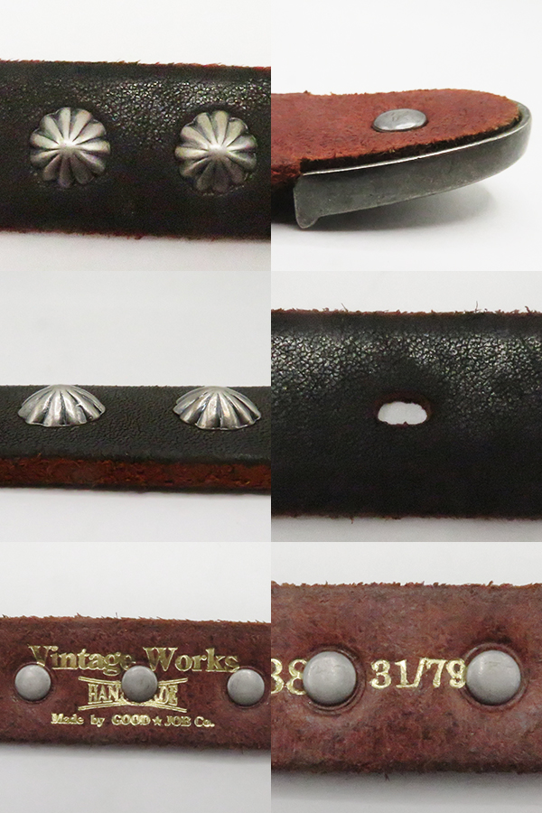 Vintage Works ヴィンテージワークス CHASIN|厚銀メッキ真鍮バックル|7