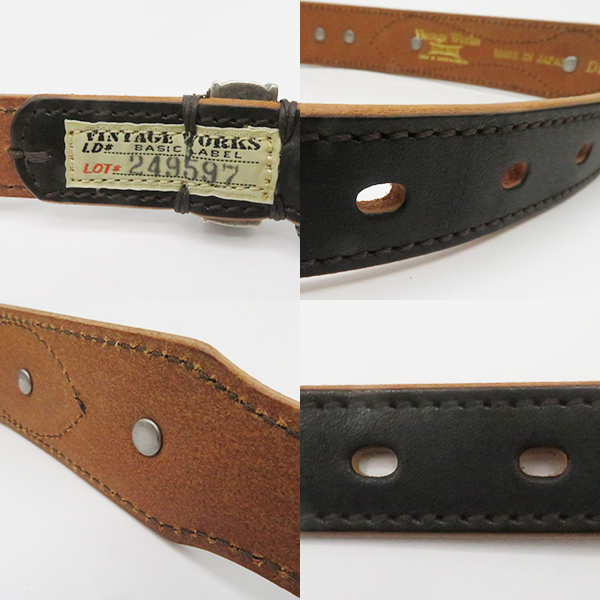 Vintage Works ハンドメイドレザーベルト