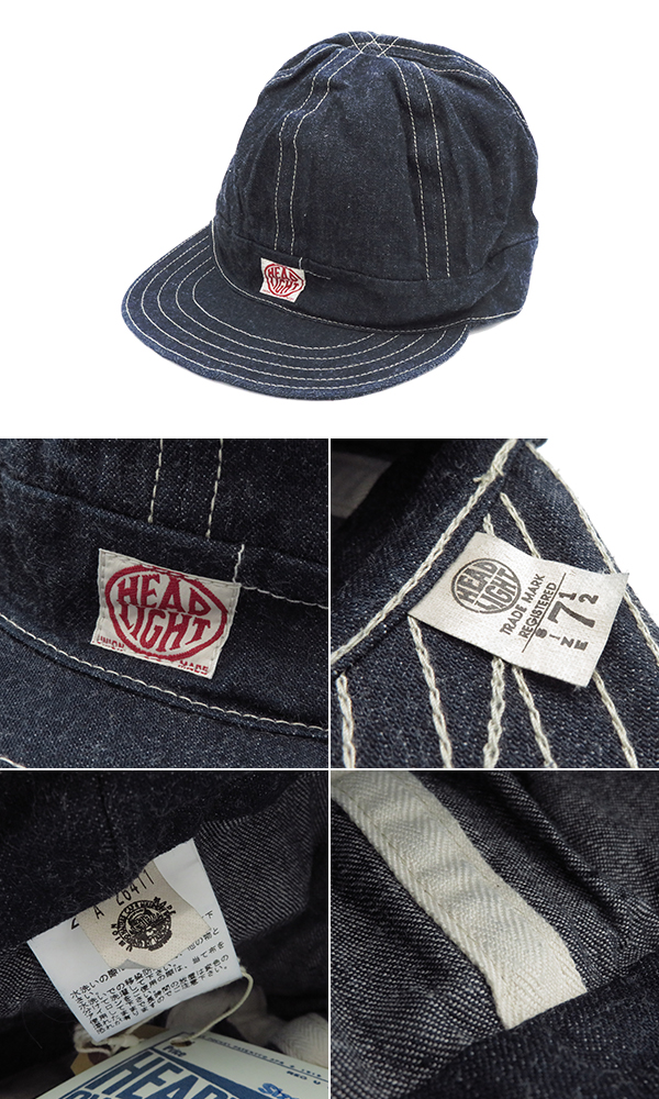 HEAD LIGHT ヘッドライト 実名復刻|デニム|ワークキャップ『9.5