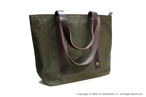 Hill's Side House ヒルズサイドハウス Made in Japan|9号パラフィン帆布|TOTE BAG『パラフィン帆布レザー