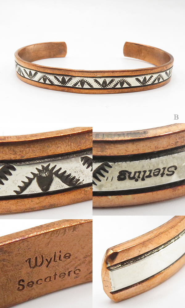 INDIAN JEWELRY ナバホ族|スタンプワーク|カッパー|シルバー