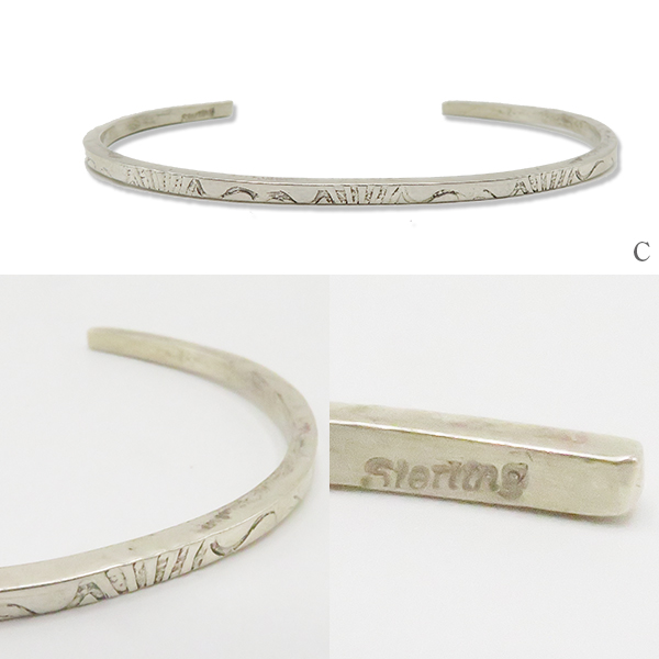 INDIAN JEWELRY ナバホ族|スタンプワーク|バングル『Navajo