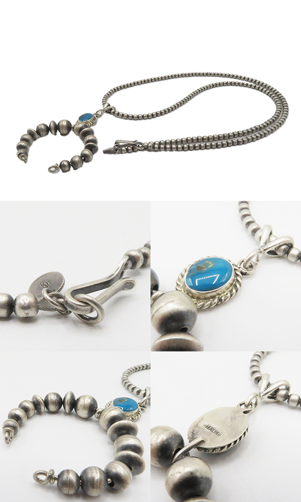 INDIAN JEWELRY ナバホ族|ナジャ|シルバービーズ|ネックレス|55cm