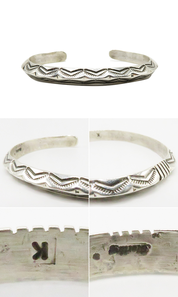 INDIAN JEWELRY ナバホ族|スタンプワーク|トライアングル|シルバー