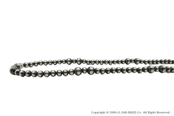 INDIAN JEWELRY ナバホ族|ハンドメイド|シルバービーズチェーン|60cm
