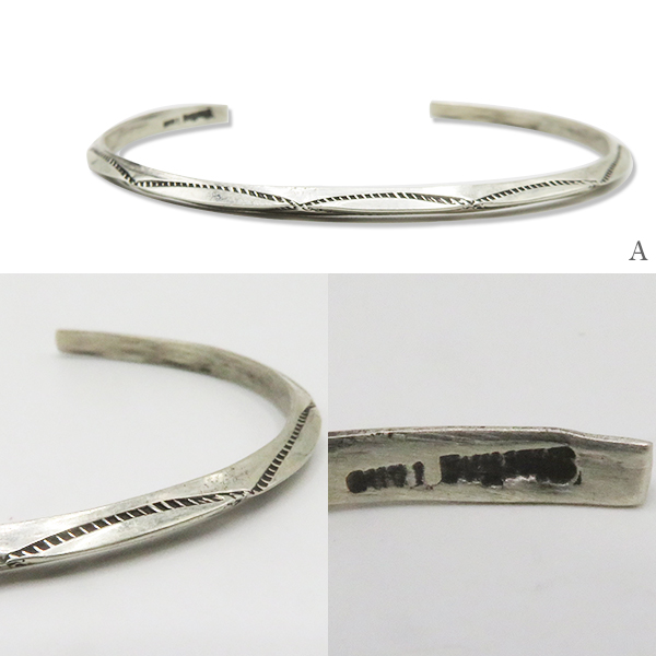 INDIAN JEWELRY ナバホ族|スタンプワーク|バングル『Navajo