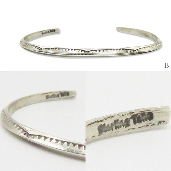 INDIAN JEWELRY ナバホ族|スタンプワーク|バングル『Navajo Stampede