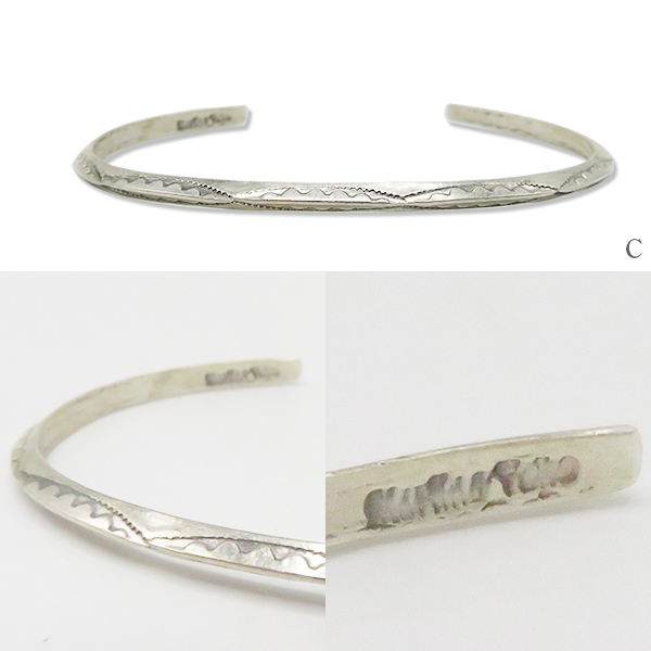 INDIAN JEWELRY ナバホ族|スタンプワーク|バングル『Navajo Stampede