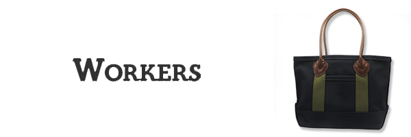 WORKERS ワーカーズ 4号帆布|レザーハンドルトートバッグ|オープン