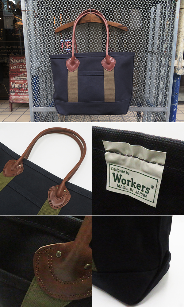 WORKERS ワーカーズ 4号帆布|レザーハンドルトートバッグ|オープン