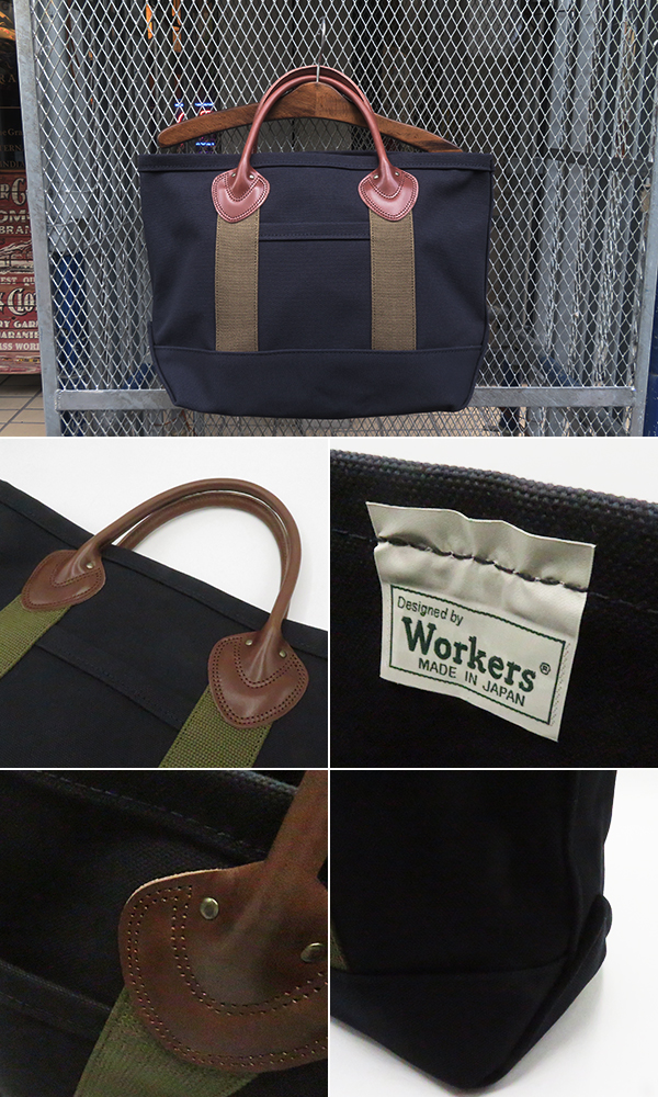 WORKERS ワーカーズ 4号帆布|レザーハンドルトートバッグ|オープン