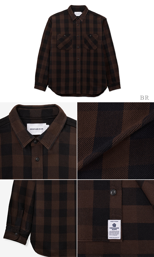 桃太郎 MOMOTARO JEANS 桃太郎ジーンズ 長袖|先染め|ブロックチェック