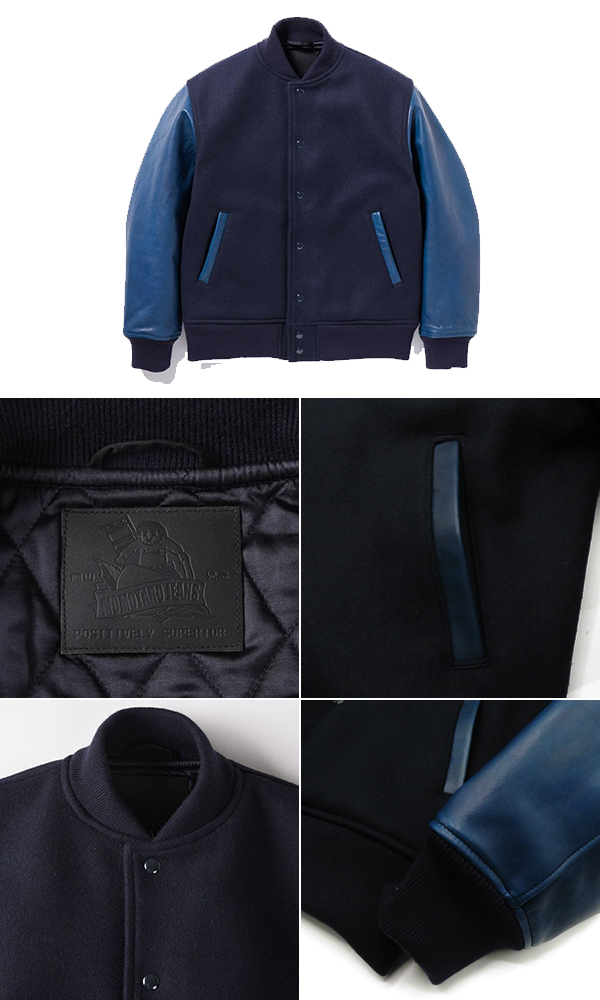 桃太郎ジーンズ MXOT1303 HEAVY MELTON x INDIGO LEATHER