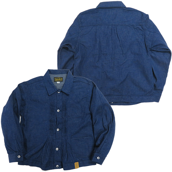 新品 ORGUEIL オルゲイユ デニム ブラウスジャケット 42 インディゴ Orgueil オルゲイユ Denim blouse jacket デニムブラウス