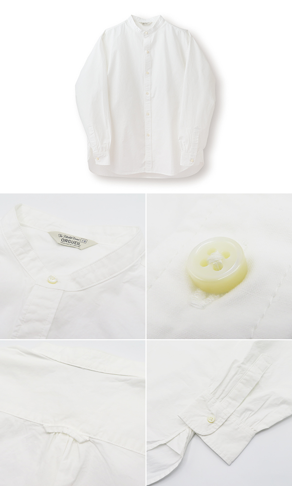 ORGUEIL オルゲイユ 長袖|先染め|オーガニックコットン|バンドカラー|ドレスシャツ『Band Collar Dress Shirt』【アメカジ・ワーク】OR-5100 ORGUEIL オルゲイユ 長袖|先染め|オーガニックコットン|バンドカラー