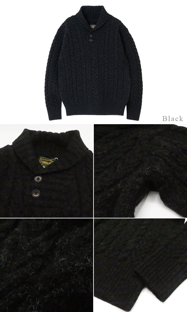 ORGUEIL オルゲイユ ウール|ケーブル編み|セーター『Aran Sweater