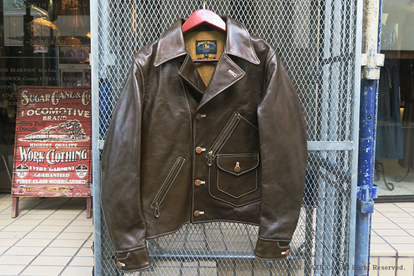 DOUBLE HELIX ダブルヘリックス ライダースジャケット 42 ダブルヘリックス セミアニリン 茶芯 ホースハイド ライダース