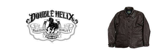 DOUBLE HELIX カーコート 42サイズ　ホースハイド WAREHOUSE DOUBLE HELIX[ダブルヘリックス] レザージャケット