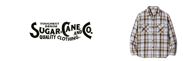 SUGAR CANE シュガーケーン 長袖|ツイル|ネルシャツ『TWILL CHECK WORK