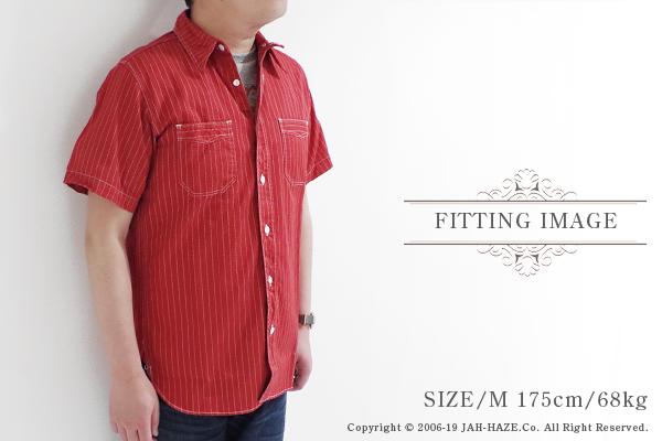 SUGAR CANE 8.5oz. WABASH STRIPE WORK SHIRT