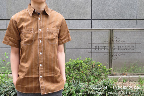 SUGAR CANE 8.5oz. WABASH STRIPE WORK SHIRT