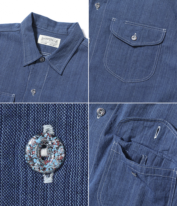 SUGAR CANE FICTION ROMANCE シュガーケーン 半袖|ランダムストライプ