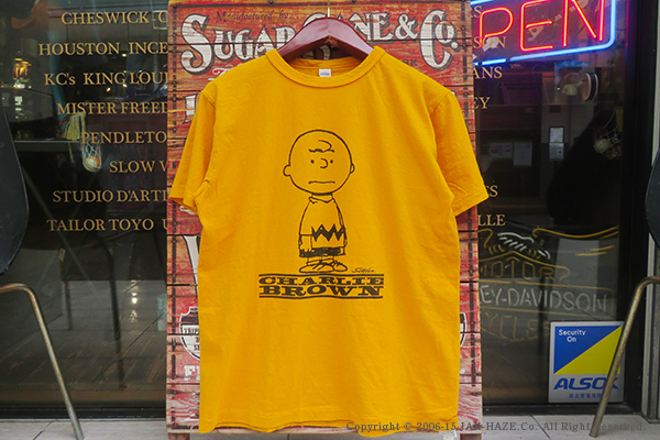 WAREHOUSE VINTAGE PEANUTS ウエアハウス 半袖|19/-天竺|CHARLIE BROWN